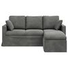 vidaXL Sofa Tamno siva 198 x 134 x 80 cm Bar&scaron;un