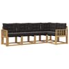 vidaXL Set vanjskih sofa 5 kom. Bijela i crna