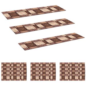 vidaXL Podloge za stepenice 15 kom. 76 x 20 cm Smeđa Poliester