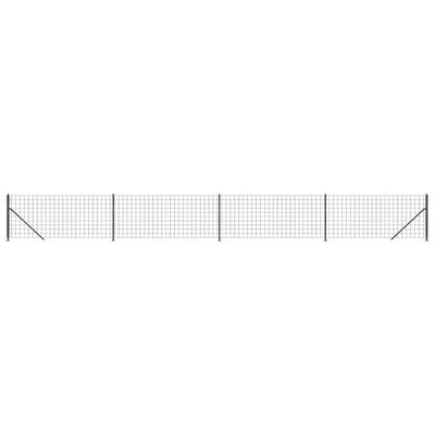 vidaXL Ograda od žičane mreže s prirubnicom antracit 0,8x10 m
