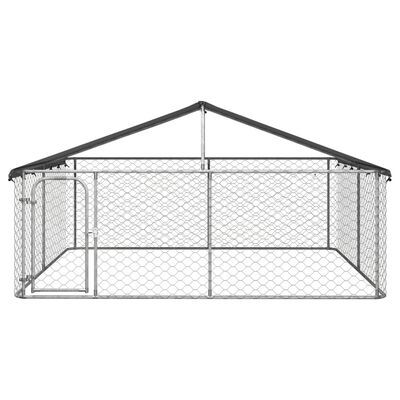 vidaXL Vanjski kavez za pse s krovom 300 x 300 x 150 cm