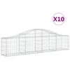 vidaXL Lučne gabionske ko&scaron;are 10 kom 200x30x40/60 cm pocinčano željezo