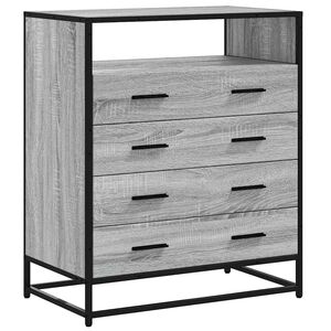 vidaXL Ormarić s ladicama Sivi Sonoma 70x41x83,5 cm Konstruirano drvo