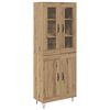 vidaXL Highboard Umjetnički hrast 69,5 x 34 x 90 cm Konstruirano drvo