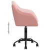 vidaXL Okretna blagovaonska stolica ružičasta bar&scaron;unasta