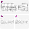 vidaXL Set vanjskih sofa s jastukom 6 pcs Prirodna i bež