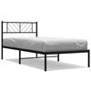 vidaXL Metalni okvir za krevet s uzglavljem crni 80x200 cm