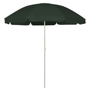 vidaXL Suncobran za plažu zeleni 240 cm
