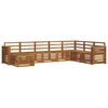 vidaXL Set vanjskih sofa 8 pcs Prirodna Čvrsto drvo akacije