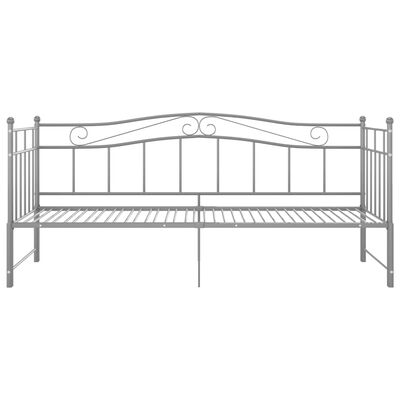 vidaXL Okvir za krevet na razvlačenje sivi metalni 90 x 200 cm