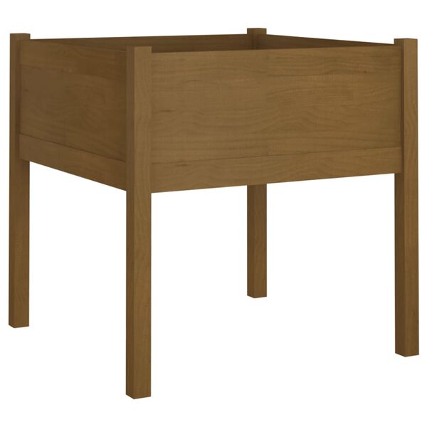 vidaXL Vrtne sadilice 2 kom boja meda 70 x 70 x 70 cm masivna borovina