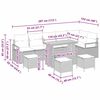 vidaXL Sjedeća garnitura za vrt s jastukom 10 pcs Bež i svijetlo siva