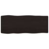 vidaXL Stolna ploča tamnosmeđa 100x40x(2-6) cm obrađena hrastovina