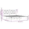 vidaXL Metalni okvir za krevet s uzglavljem bijeli 150x200 cm