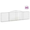 vidaXL Lučne gabionske ko&scaron;are 5 kom 400x30x100/120cm pocinčano željezo
