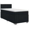 vidaXL Boxspring krevet s madracem Crna 90 x 190 cm Tkanina