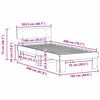 vidaXL Krevetna konstrukcija Prirodna 100 x 200 cm Čvrsto borovo drvo