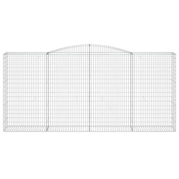 vidaXL Lučne gabionske košare 4 kom 400x50x180/200cm pocinčano željezo