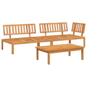 vidaXL 3-dijelni set vrtnih sofa od paleta od masivnog drva bagrema