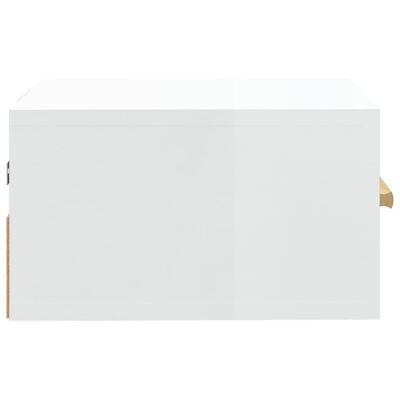 vidaXL Zidni noćni ormarić Bijela visokog sjaja 35 x 35 x 20 cm