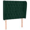 vidaXL Uzglavlje s u&scaron;ima tamnozeleno 93x23x118/128 cm bar&scaron;unasto