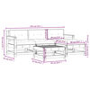 vidaXL 5-dijelna vrtna garnitura s jastucima siva od masivnog drva