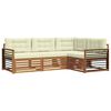 vidaXL Set vanjskih sofa s jastukom 4 pcs Prirodna i krem