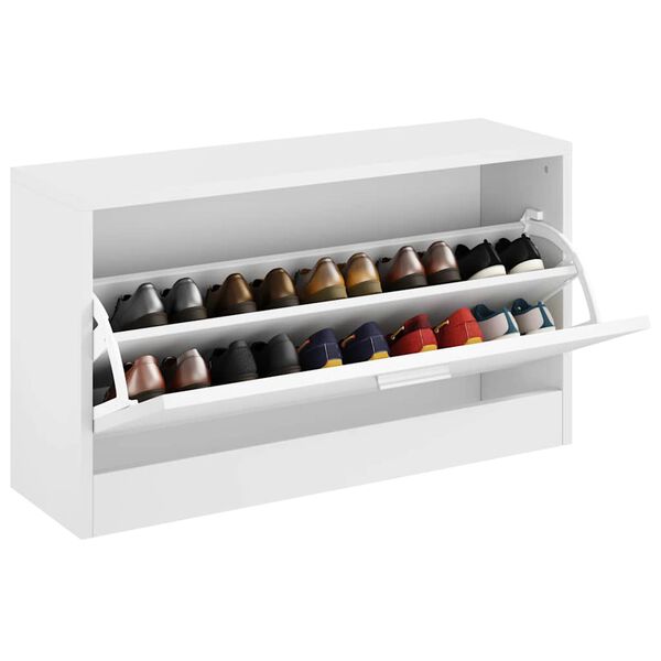 vidaXL Klupa za odlaganje cipela bijela 80 x 24 x 45 cm