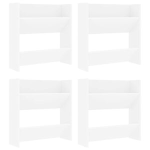 vidaXL Zidni ormarići za cipele 4 kom bijeli 60 x 18 x 60 cm drveni