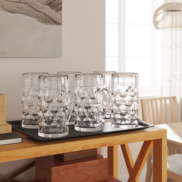 vidaXL Krigle za pivo s ručkom 6 kom 500 ml staklene