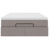 vidaXL Otomanski okvir kreveta s madraca smeđesivi 120x200cm tkanine