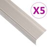 vidaXL Rubnjaci za stepenice L-oblika 5 kom aluminijski 100 cm bež