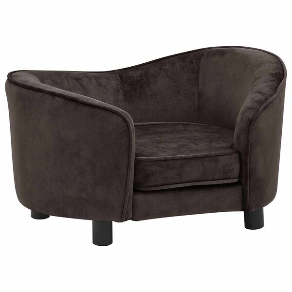 vidaXL Sofa za pse smeđa 69 x 49 x 40 cm pli&scaron;ana