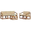 vidaXL Set vanjskih sofa s jastukom 6 pcs Prirodna i bež