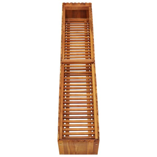 vidaXL Vrtna posuda za sadnju od masivnog bagremovog drva 150x30x25 cm