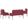 vidaXL Setovi sofa 3 pcs Vinska crvena 115 x 56 x 80 cm &Scaron;perploča