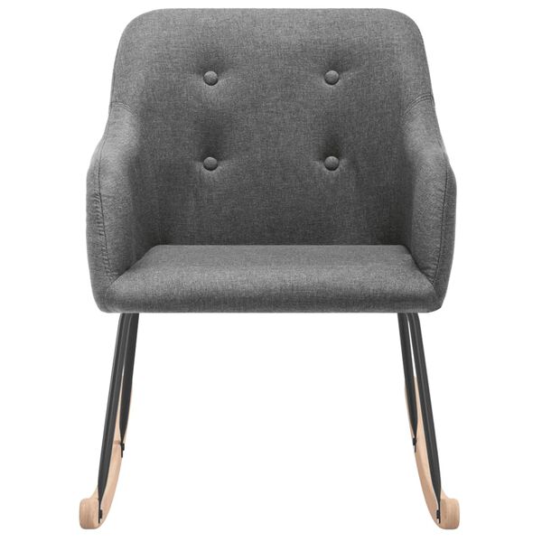 vidaXL Stolica za ljuljanje od tkanine svjetlosiva