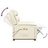 vidaXL Masažna fotelja na podizanje krem baršunasta