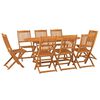 vidaXL 9-dijelni vrtni blagovaonski set 180x90x75 cm bagremovog drva
