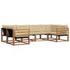 vidaXL Set vanjskih sofa 6 kom. Prirodna i bež