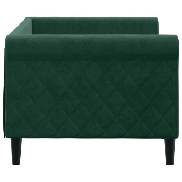 vidaXL Dnevni krevet tamnozeleni 80 x 200 cm bar&scaron;unasti