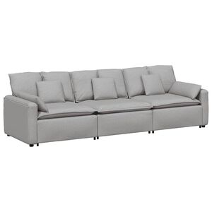 vidaXL Modularna sofa s jastucima, sive boje