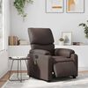 vidaXL Električni masažni naslonjač od umjetne kože smeđi