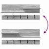 vidaXL Vje&scaron;alica za kapute na zidu Zidne Siva Sonoma 90 x 15 x 36 cm