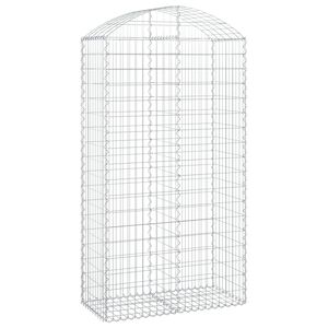 vidaXL Gabionska ko&scaron;ara s lukom 100x50x180/200 cm pocinčano željezo