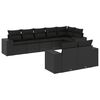 vidaXL 8-dijelni set vrtnih sofa od poliratana s jastucima crni
