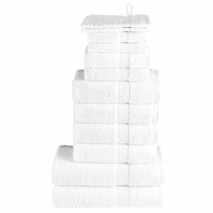 vidaXL 12-dijelni vrhunski set ručnika SOLUND bijeli 600 gsm