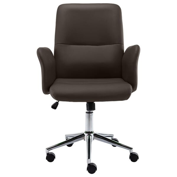 vidaXL Uredska stolica od umjetne kože smeđa