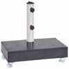 vidaXL Postolje za suncobran crno 45 x 25 x 8 cm granitno