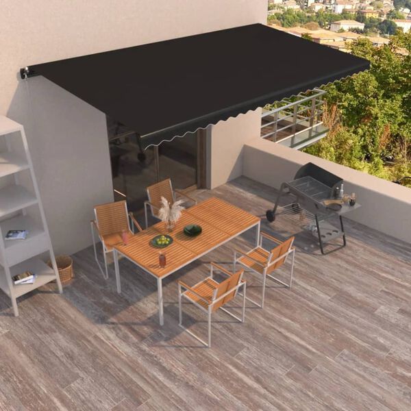 vidaXL Tenda na ručno uvlačenje 600 x 350 cm antracit